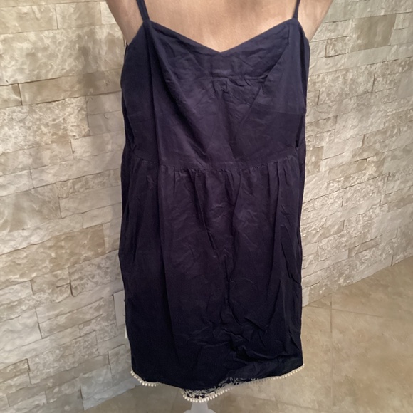 J. Crew Mirabel Garden Lawn Navy Cotton Embroidered Drss - Picture 10 of 10